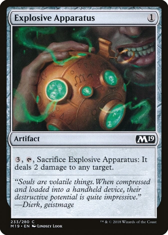 Image for Explosive Apparatus (233) [Core Set 2019] - Magic: The Gathering