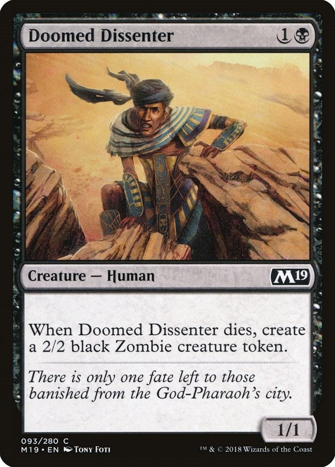 Image for Doomed Dissenter (93) [Core Set 2019] - Magic: The Gathering