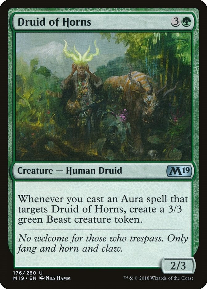 Image for Druid of Horns (176) [Core Set 2019] - Magic: The Gathering