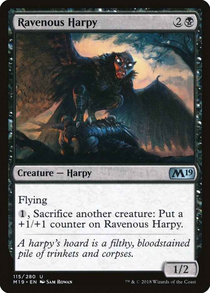 Image for Ravenous Harpy (115) [Core Set 2019] - Magic: The Gathering