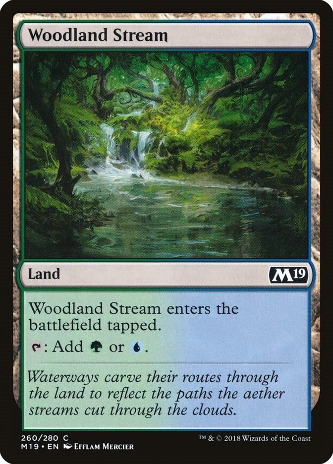 Image for Woodland Stream (260) [Core Set 2019] - Magic: The Gathering