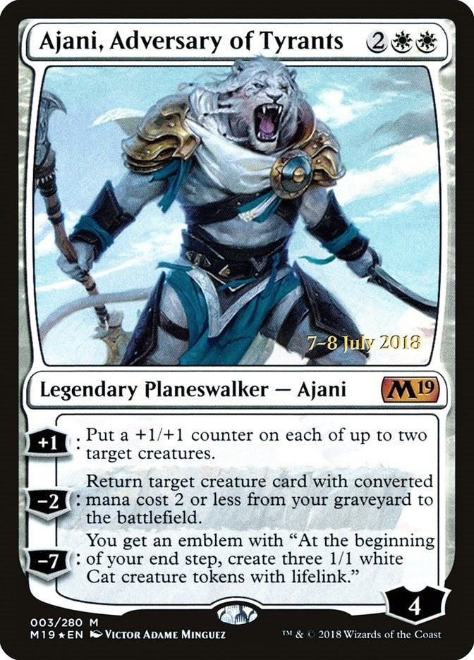 Image for Ajani, Adversary of Tyrants (3) [Prerelease Cards] - Magic: The Gathering