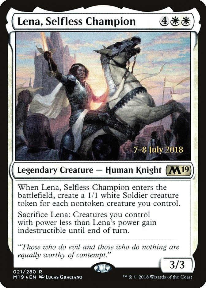 Image for Lena, Selfless Champion (21) [Prerelease Cards] - Magic: The Gathering