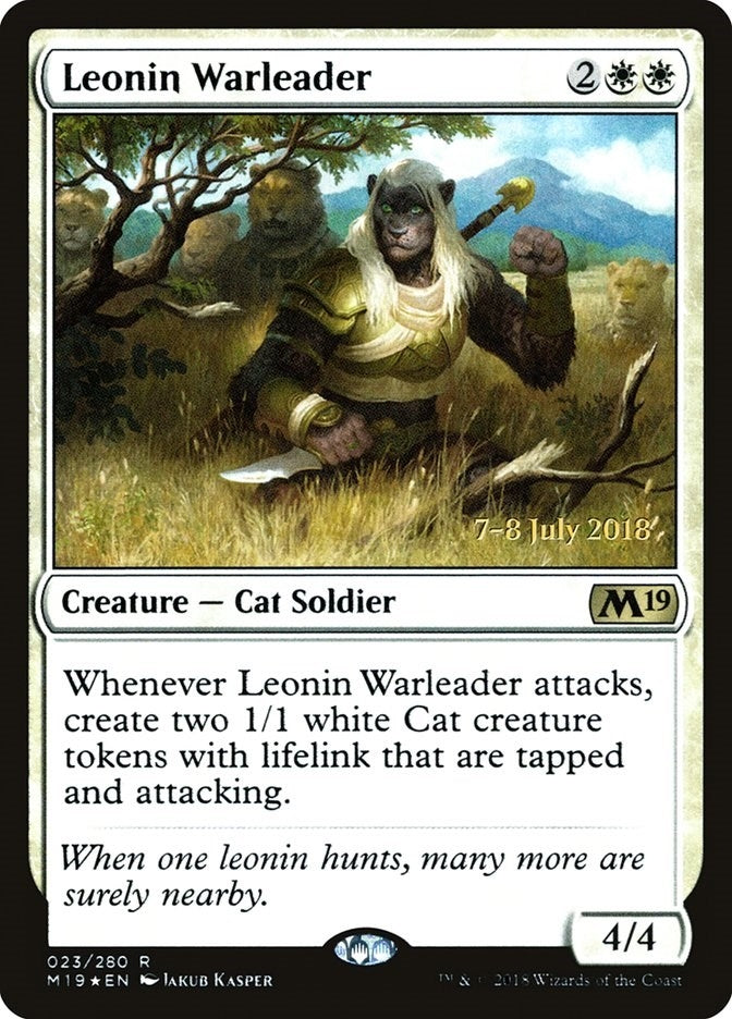 Image for Leonin Warleader (23) [Prerelease Cards] - Magic: The Gathering