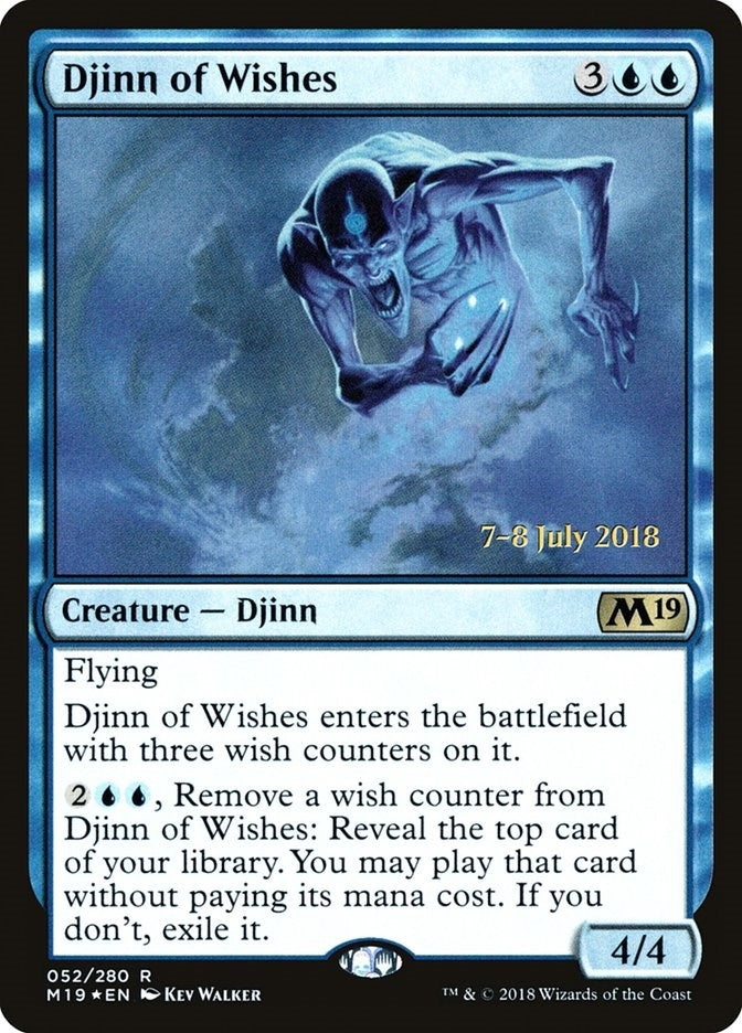 Image for Djinn of Wishes (52) [Prerelease Cards] - Magic: The Gathering