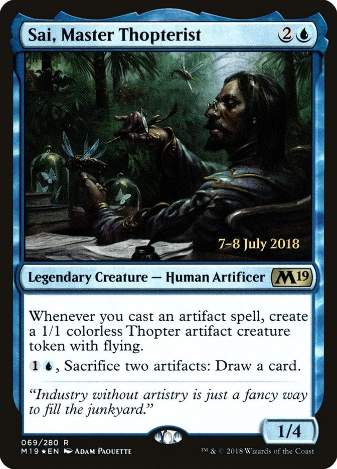 Image for Sai, Master Thopterist (69) [Prerelease Cards] - Magic: The Gathering