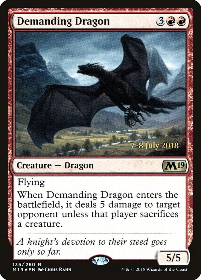 Image for Demanding Dragon (135) [Prerelease Cards] - Magic: The Gathering