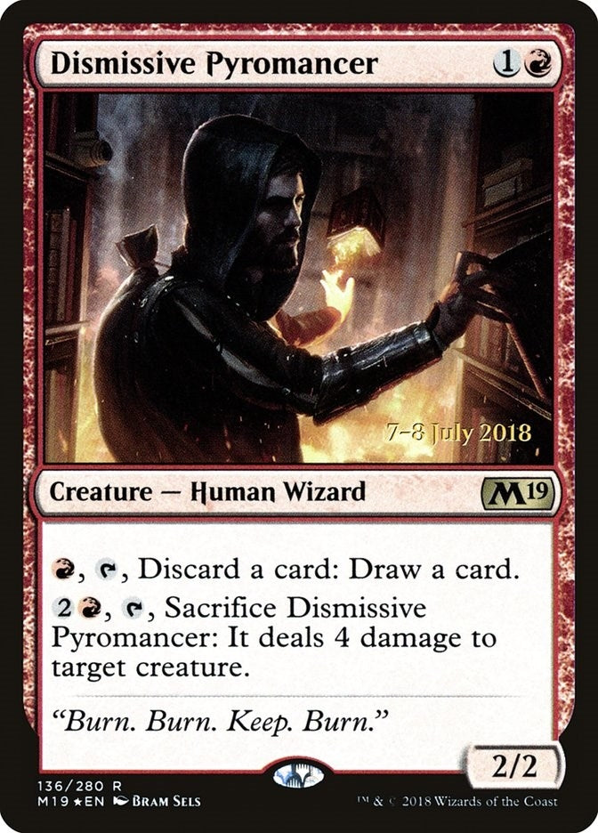 Image for Dismissive Pyromancer (136) [Prerelease Cards] - Magic: The Gathering