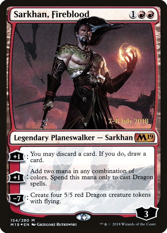 Image for Sarkhan, Fireblood (154) [Prerelease Cards] - Magic: The Gathering