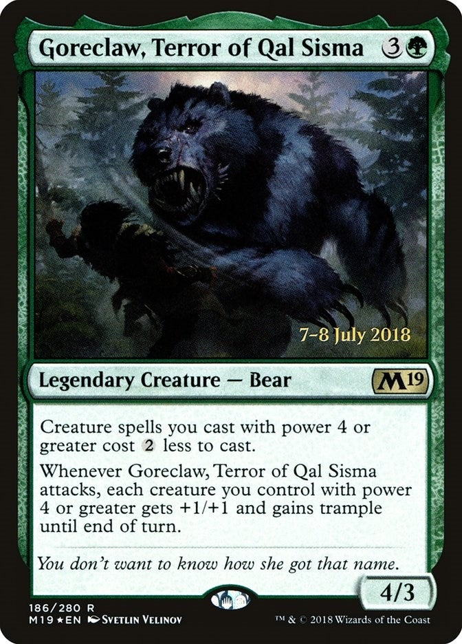Image for Goreclaw, Terror of Qal Sisma (186) [Prerelease Cards] - Magic: The Gathering