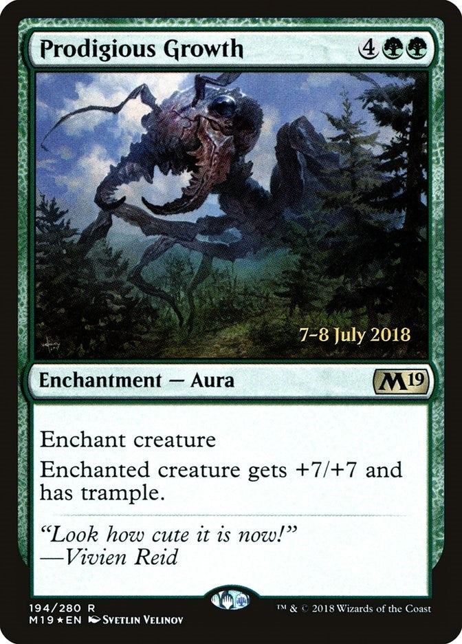 Image for Prodigious Growth (194) [Prerelease Cards] - Magic: The Gathering