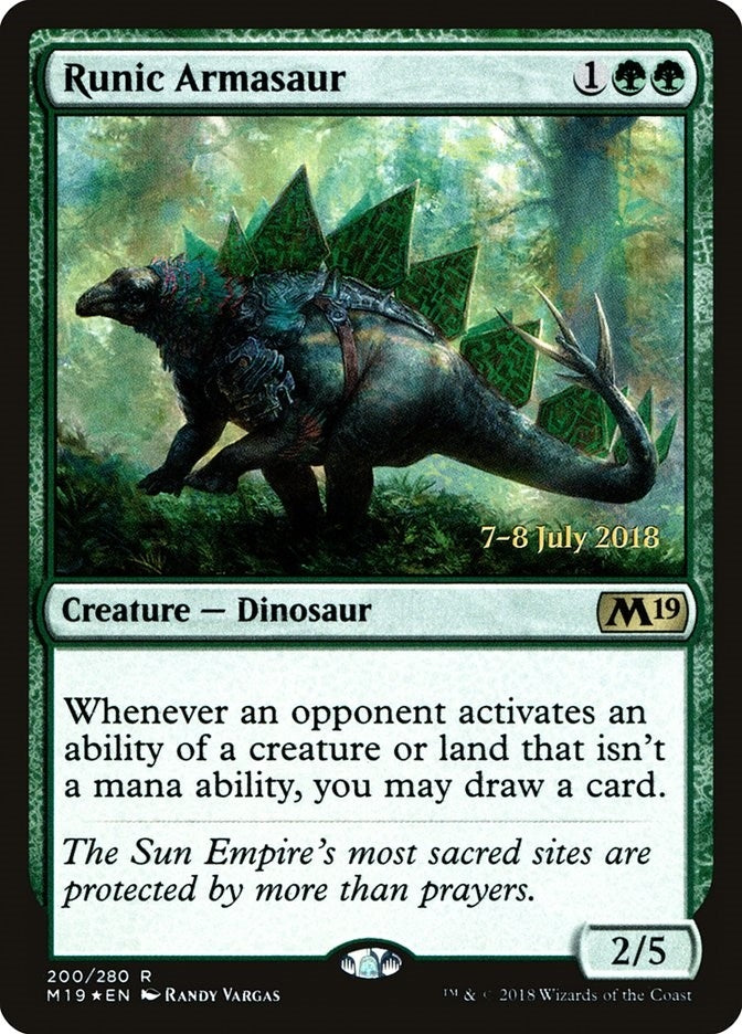 Image for Runic Armasaur (200) [Prerelease Cards] - Magic: The Gathering