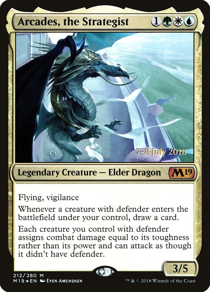 Image for Arcades, the Strategist (212) [Prerelease Cards] - Magic: The Gathering