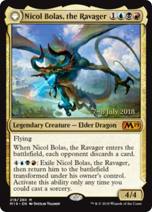 Image for Nicol Bolas, the Ravager (218) [Prerelease Cards] - Magic: The Gathering