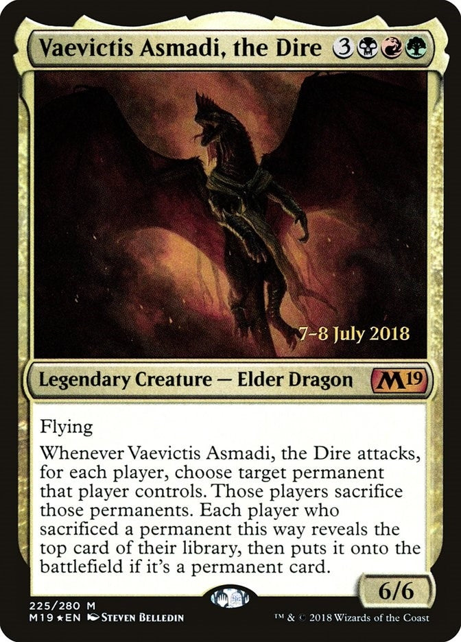 Image for Vaevictis Asmadi, the Dire (225) [Prerelease Cards] - Magic: The Gathering