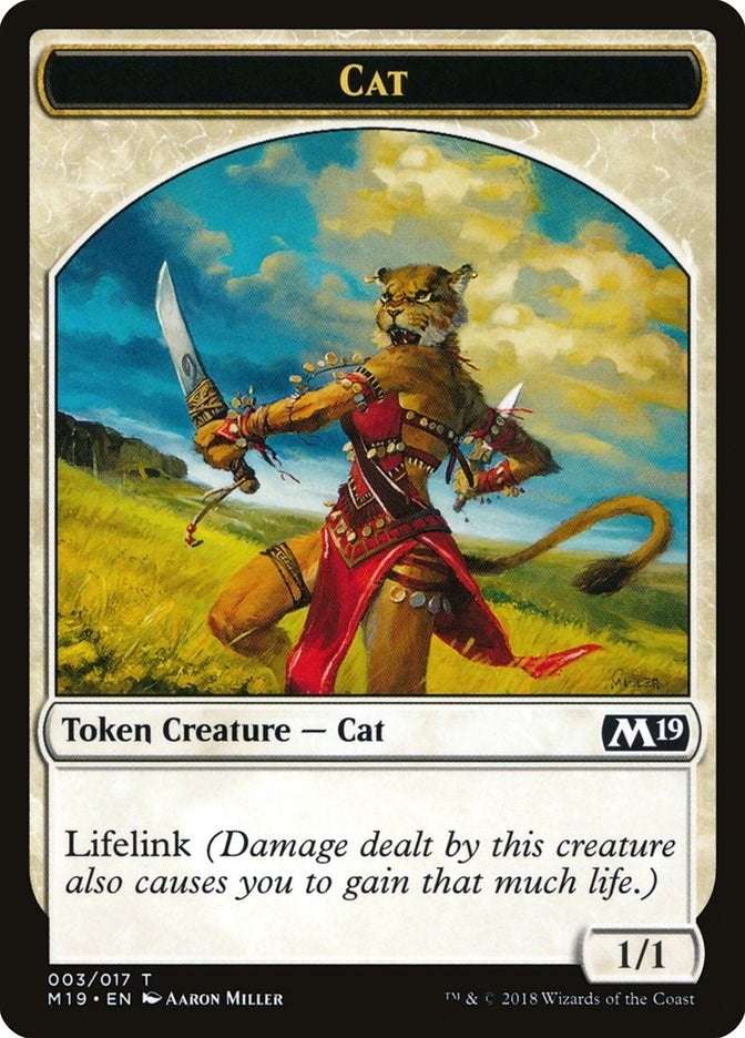 Image for Cat Token (3) [Core Set 2019] - Magic: The Gathering