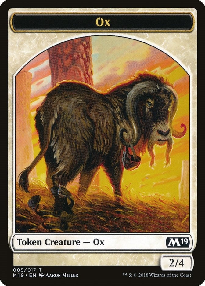 Image for Ox Token (5) [Core Set 2019] - Magic: The Gathering