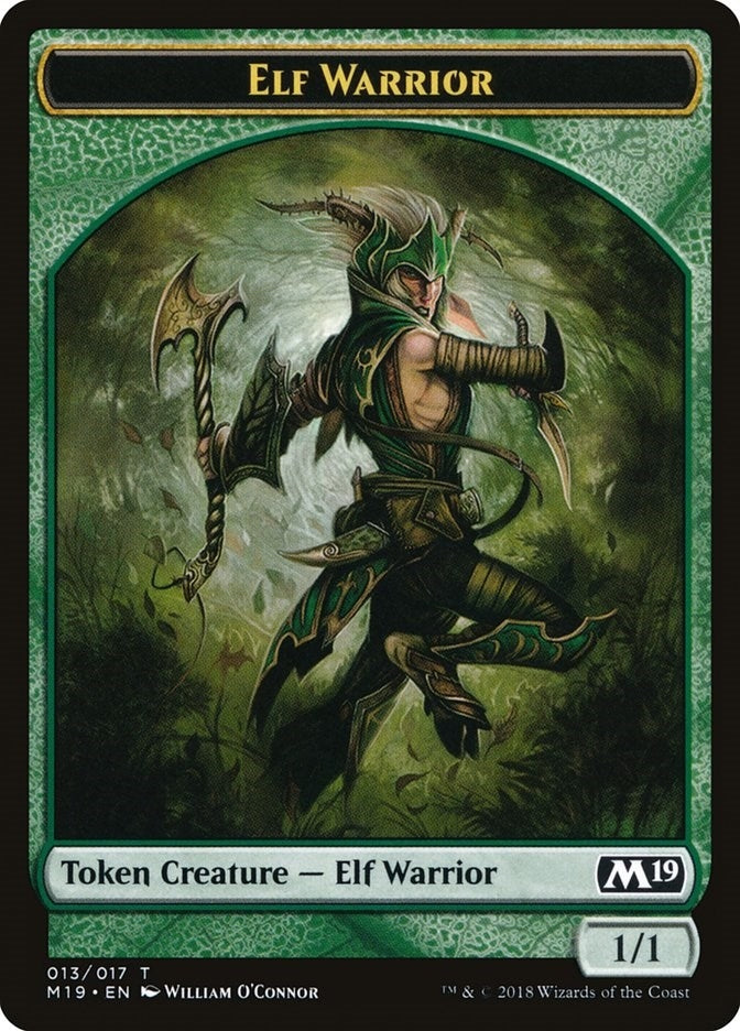 Image for Elf Warrior Token (13) [Core Set 2019] - Magic: The Gathering