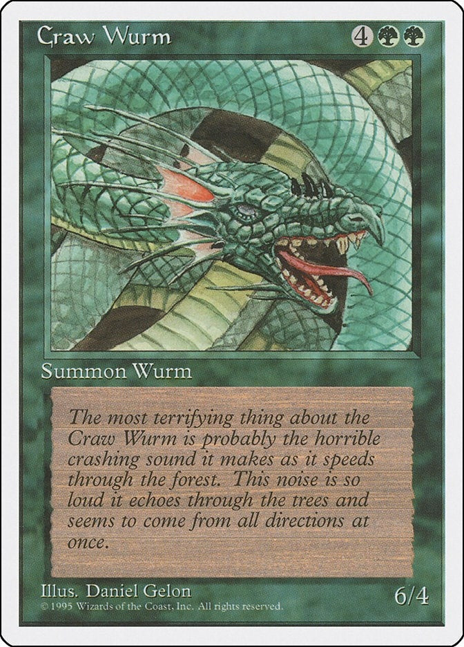 Image for Craw Wurm [Fourth Edition] - Magic: The Gathering