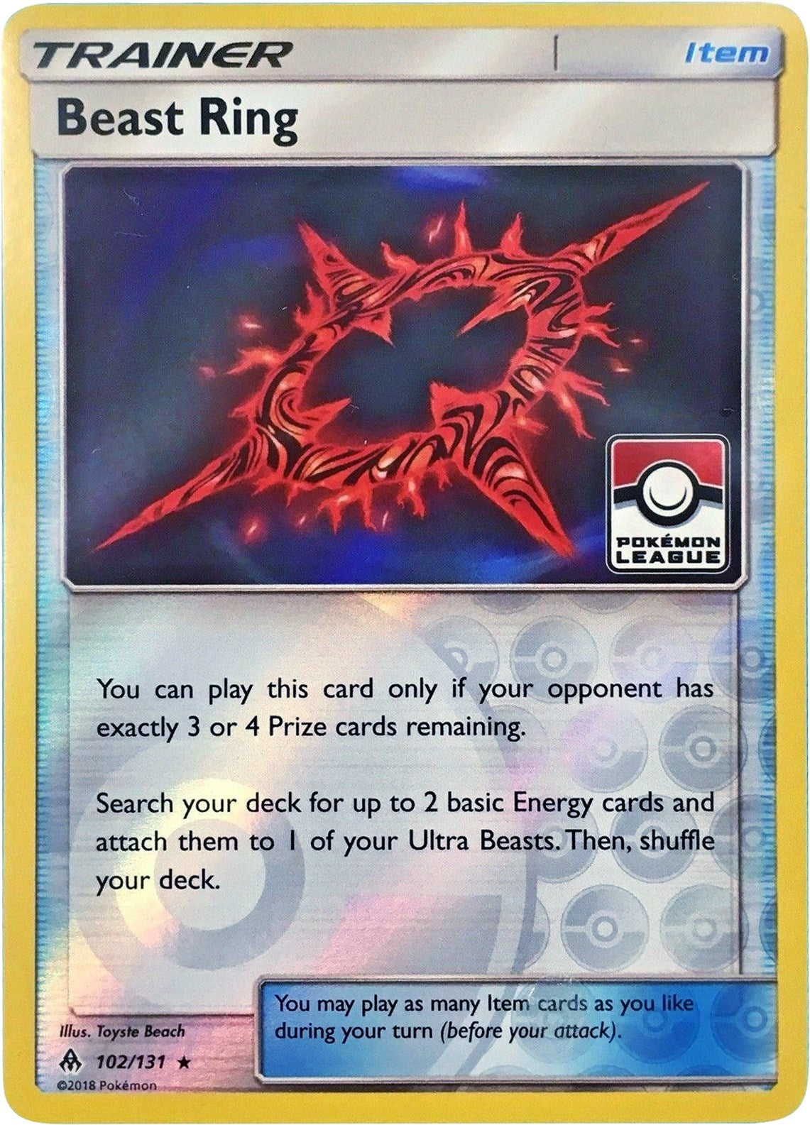 Image for Beast Ring - 102/131 (Pokemon League) (102/131) [League & Championship Cards] - Pokemon