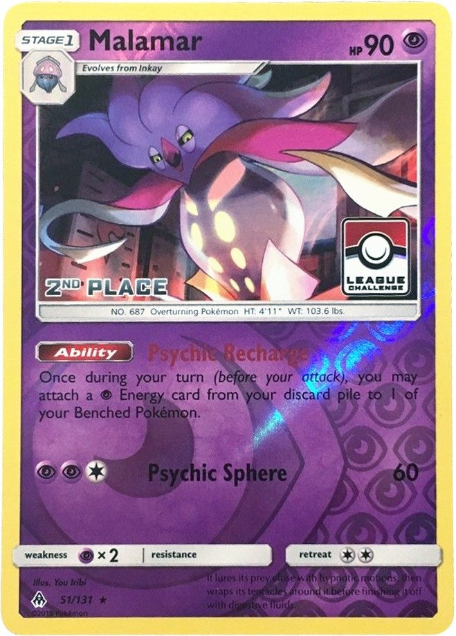 Image for Malamar - 51/131 (League Challenge) [2nd Place] (051/131) [League & Championship Cards] - Pokemon