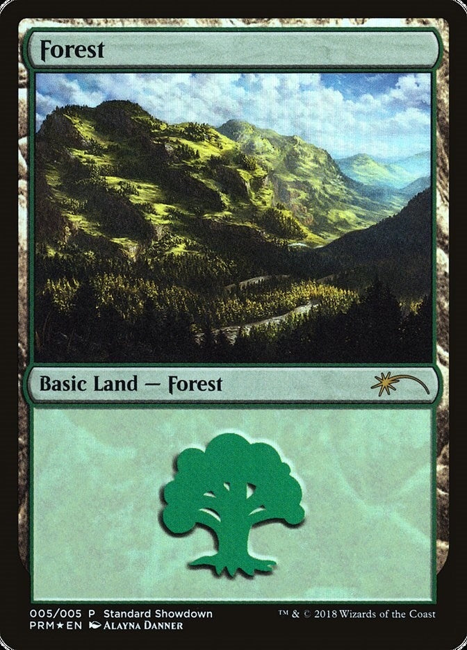 Image for Forest (Alayna Danner) (5) [Standard Showdown Promos] - Magic: The Gathering
