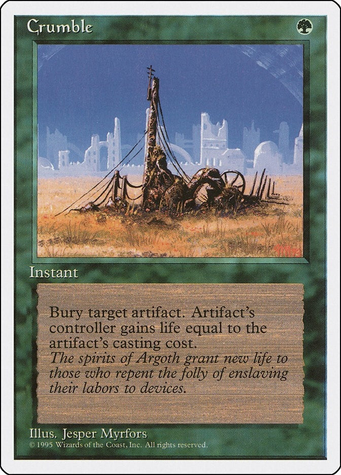 Image for Crumble [Fourth Edition] - Magic: The Gathering