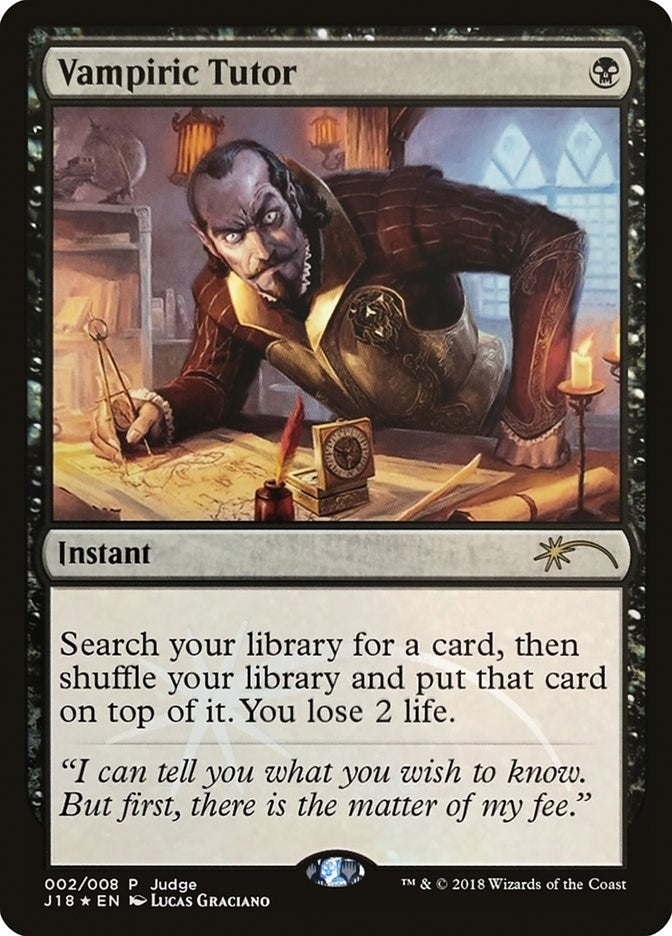 Image for Vampiric Tutor (J18) (2) [Judge Promos] - Magic: The Gathering