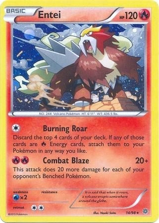 Image for Entei - 14/98 (Cosmos Holo) (014/098) [Blister Exclusives] - Pokemon