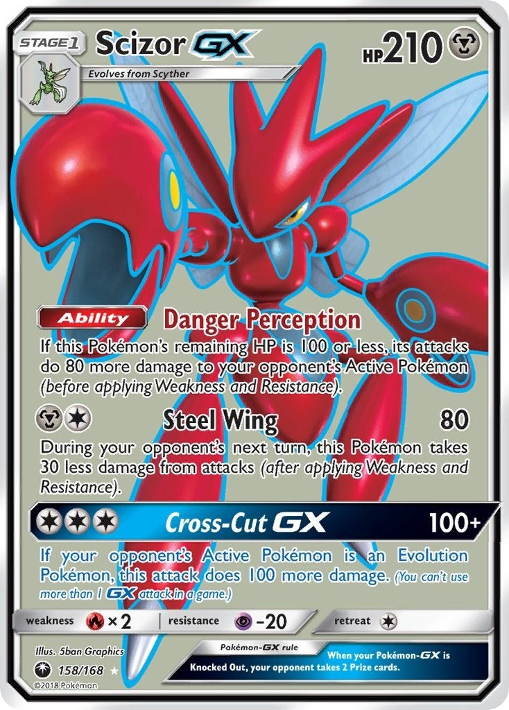 Image for Scizor GX (Full Art) (158/168) [SM - Celestial Storm] - Pokemon