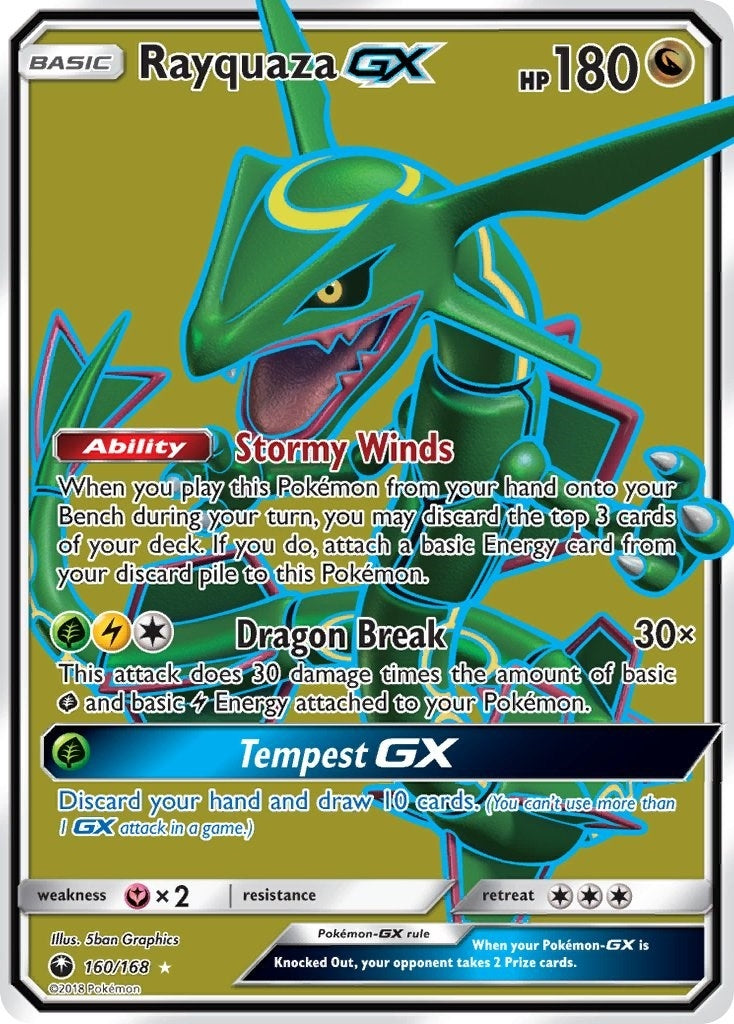 Image for Rayquaza GX (Full Art) (160/168) [SM - Celestial Storm] - Pokemon