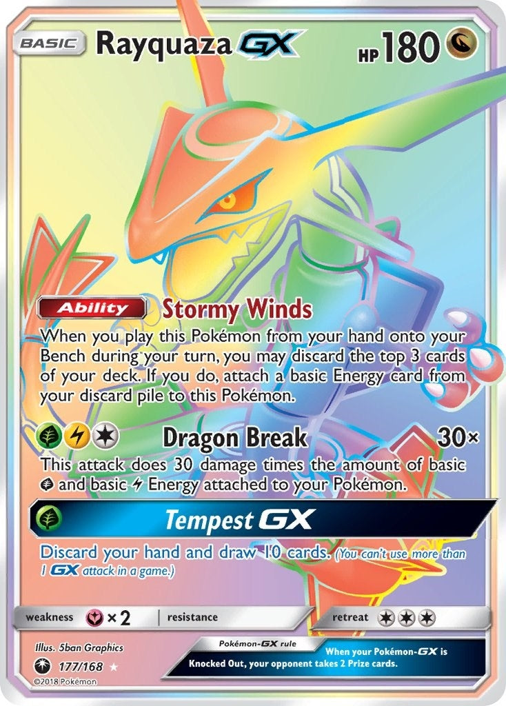 Image for Rayquaza GX (Secret) (177/168) [SM - Celestial Storm] - Pokemon