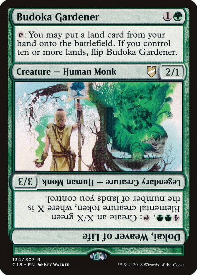Image for Budoka Gardener // Dokai, Weaver of Life (134) [Commander 2018] - Magic: The Gathering
