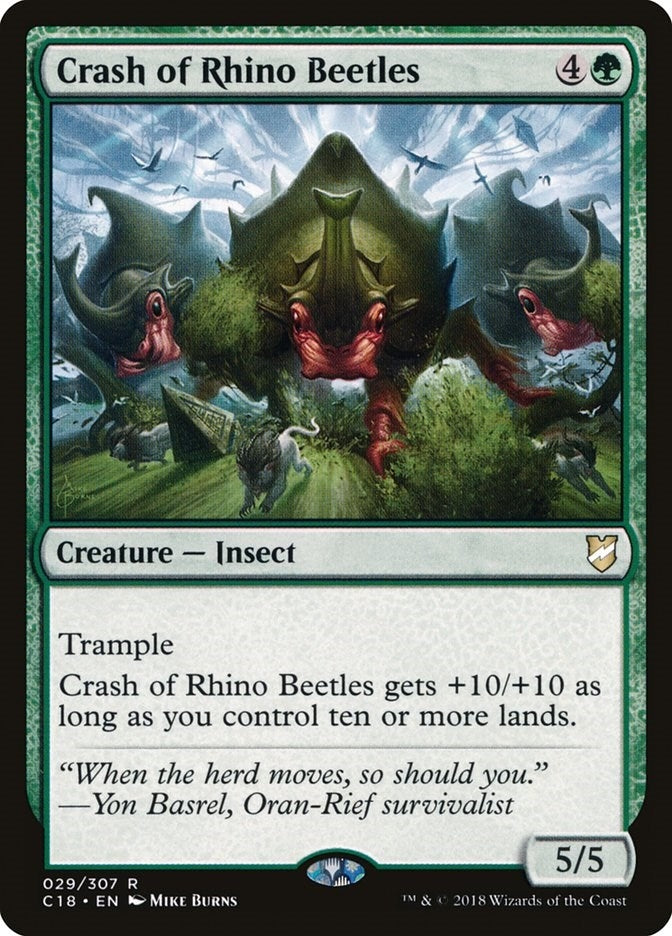 Image for Crash of Rhino Beetles (29) [Commander 2018] - Magic: The Gathering