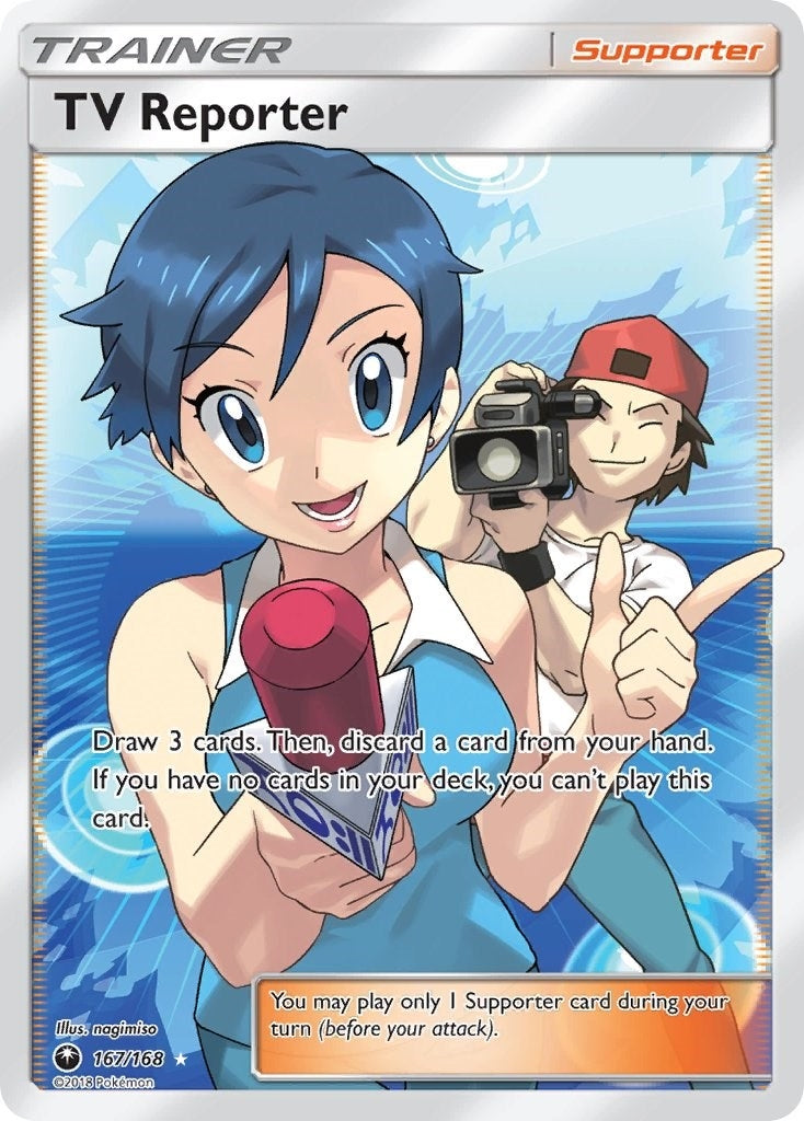 TV Reporter (Full Art) (167/168) [SM - Celestial Storm]
