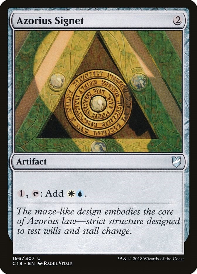 Image for Azorius Signet (196) [Commander 2018] - Magic: The Gathering