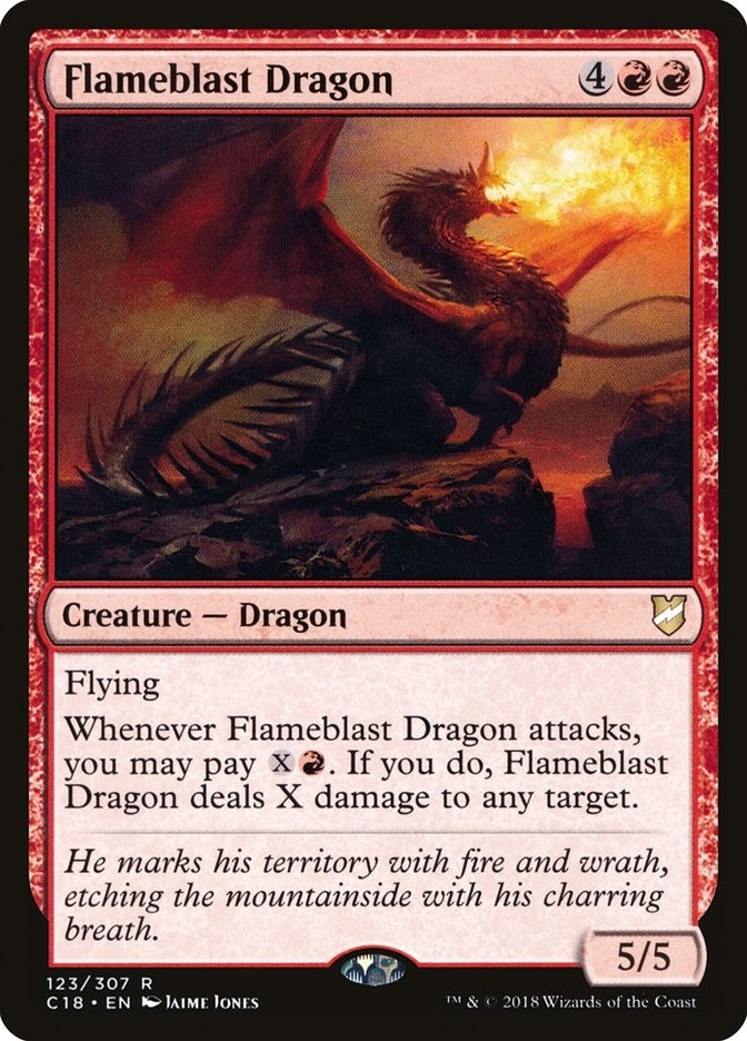 Image for Flameblast Dragon (123) [Commander 2018] - Magic: The Gathering