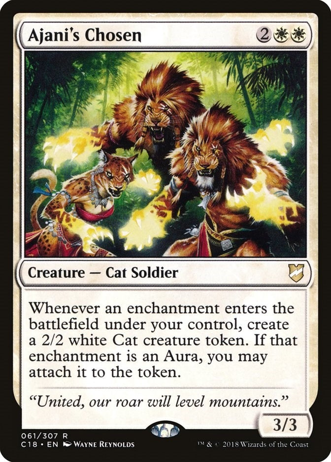 Image for Ajani's Chosen (61) [Commander 2018] - Magic: The Gathering