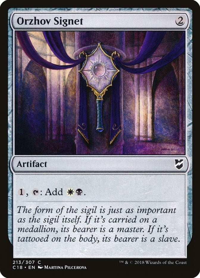 Image for Orzhov Signet (213) [Commander 2018] - Magic: The Gathering