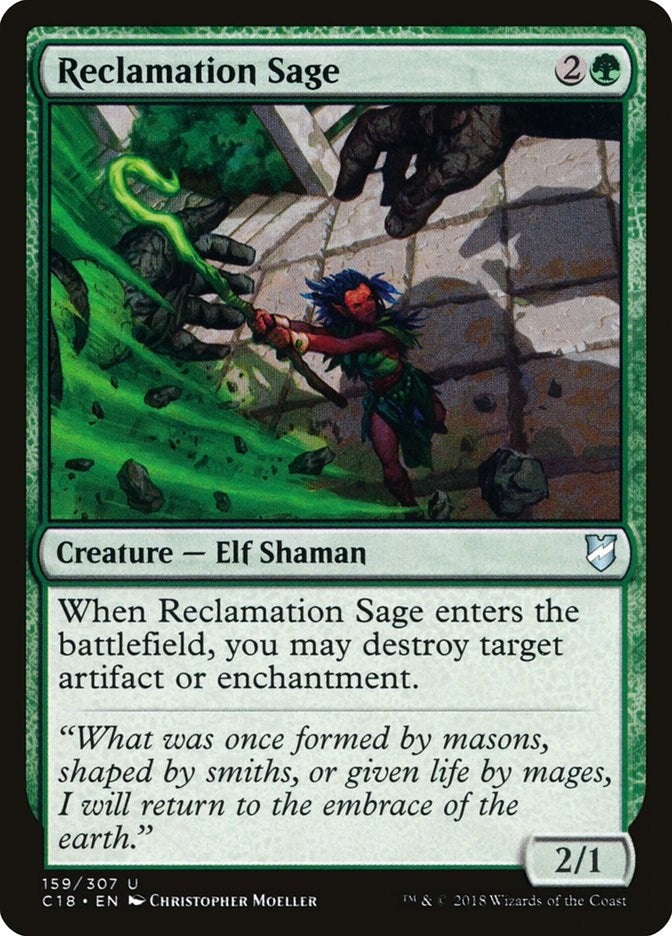 Image for Reclamation Sage (159) [Commander 2018] - Magic: The Gathering
