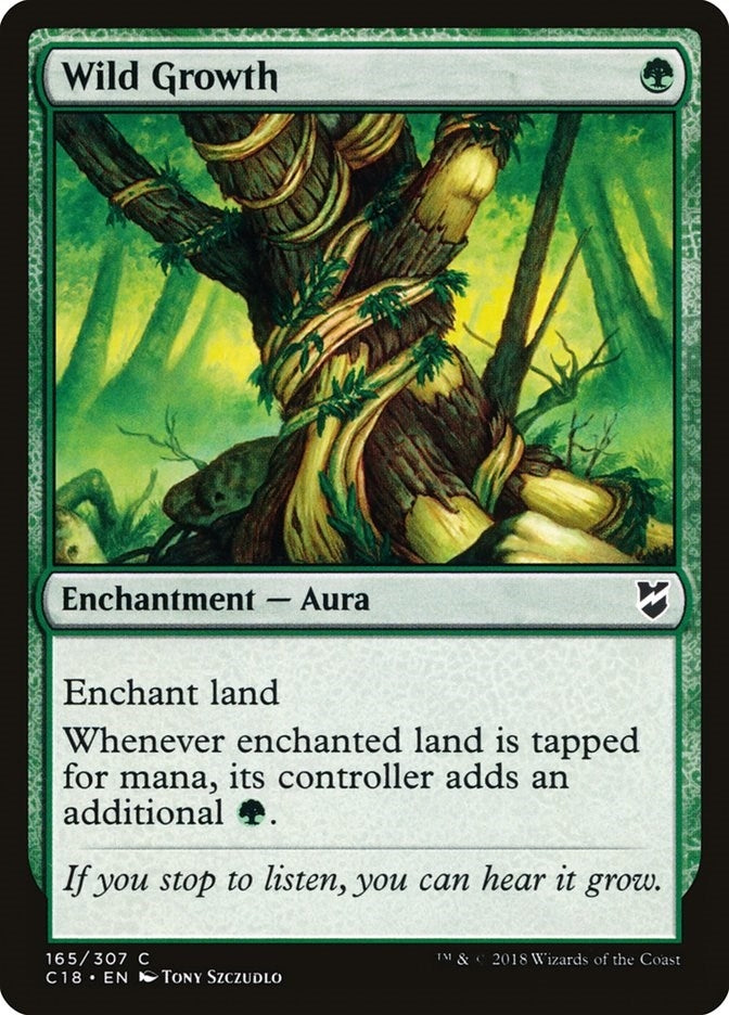 Image for Wild Growth (165) [Commander 2018] - Magic: The Gathering
