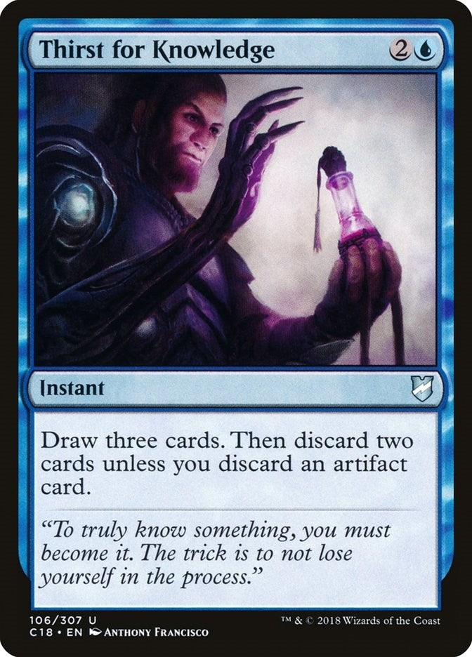 Image for Thirst for Knowledge (106) [Commander 2018] - Magic: The Gathering