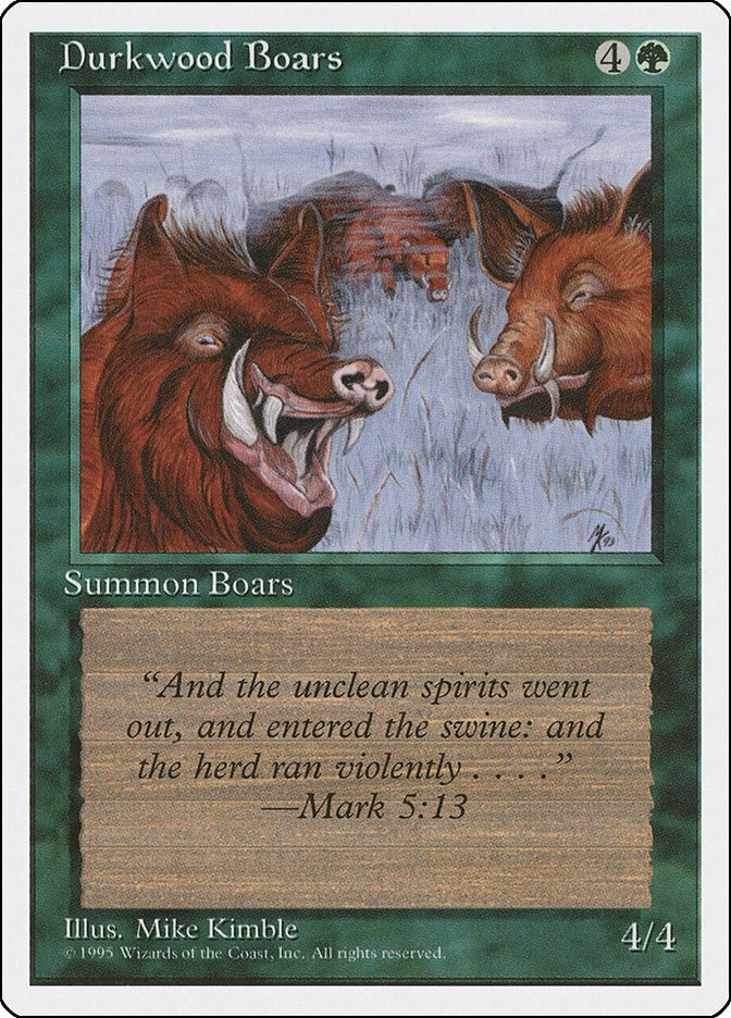 Image for Durkwood Boars [Fourth Edition] - Magic: The Gathering