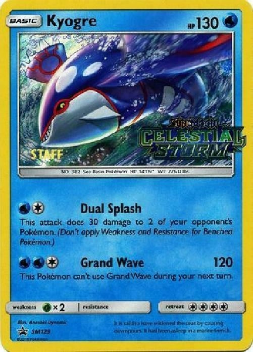 Image for Kyogre - SM129 (Prerelease) [Staff] (SM129) [SM Promos] - Pokemon
