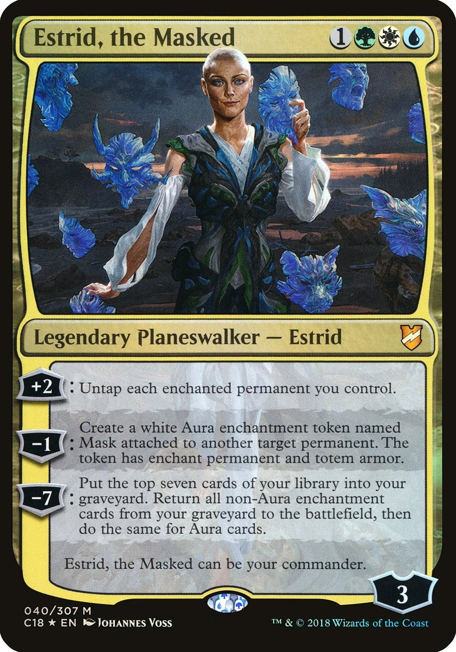 Image for Estrid, the Masked (Commander 2018) (40) [Oversize Cards] - Magic: The Gathering