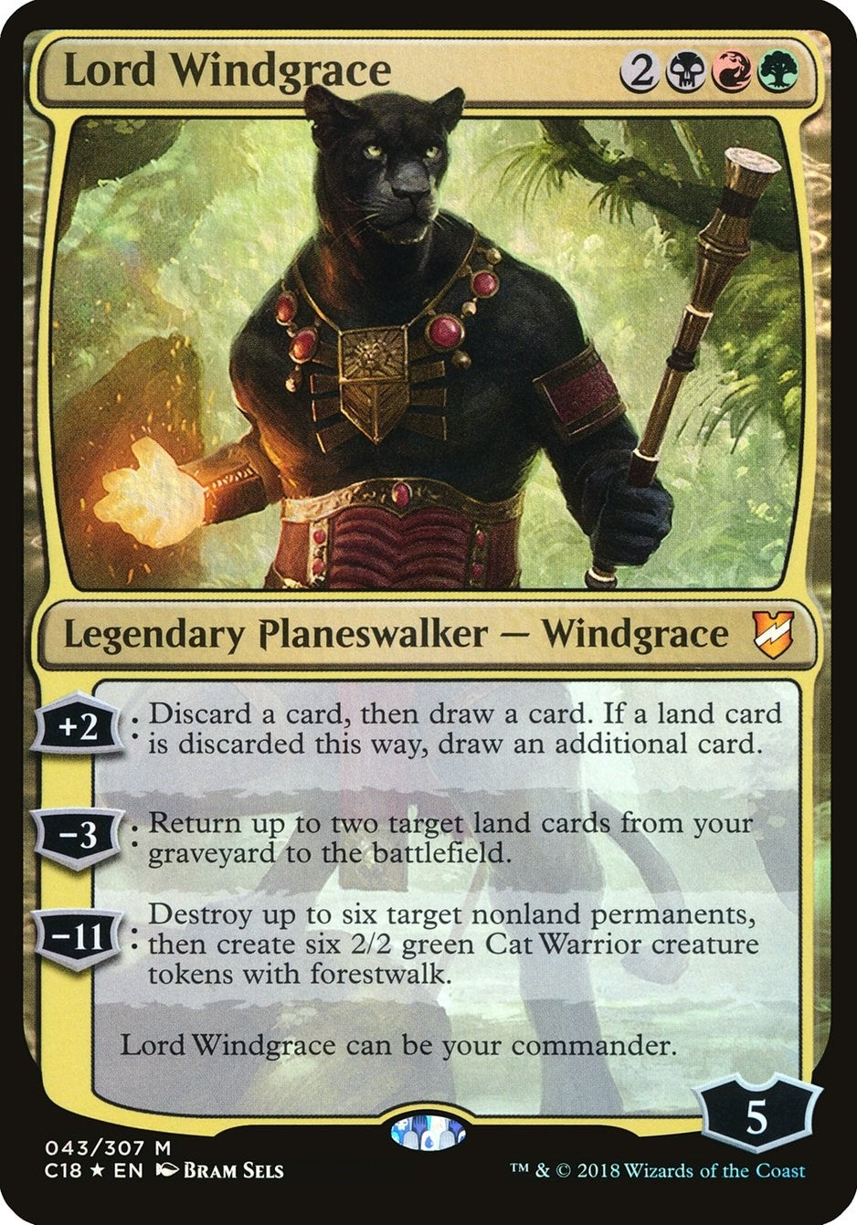 Image for Lord Windgrace (Commander 2018) (43) [Oversize Cards] - Magic: The Gathering