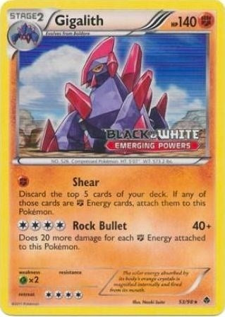 Image for Gigalith - 53/98 (Prerelease) (53/98) [Black and White Promos] - Pokemon