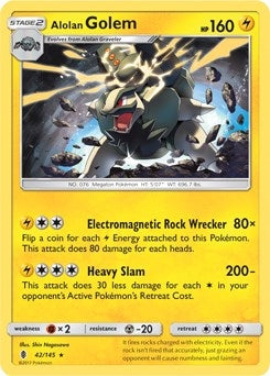 Image for Alolan Golem - 42/145 (Cosmos Holo) (042/145) [Blister Exclusives] - Pokemon