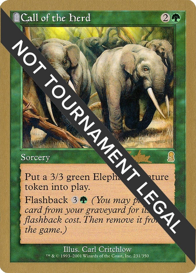 Image for Call of the Herd - 2002 Brian Kibler (ODY) [World Championship Decks] - Magic: The Gathering