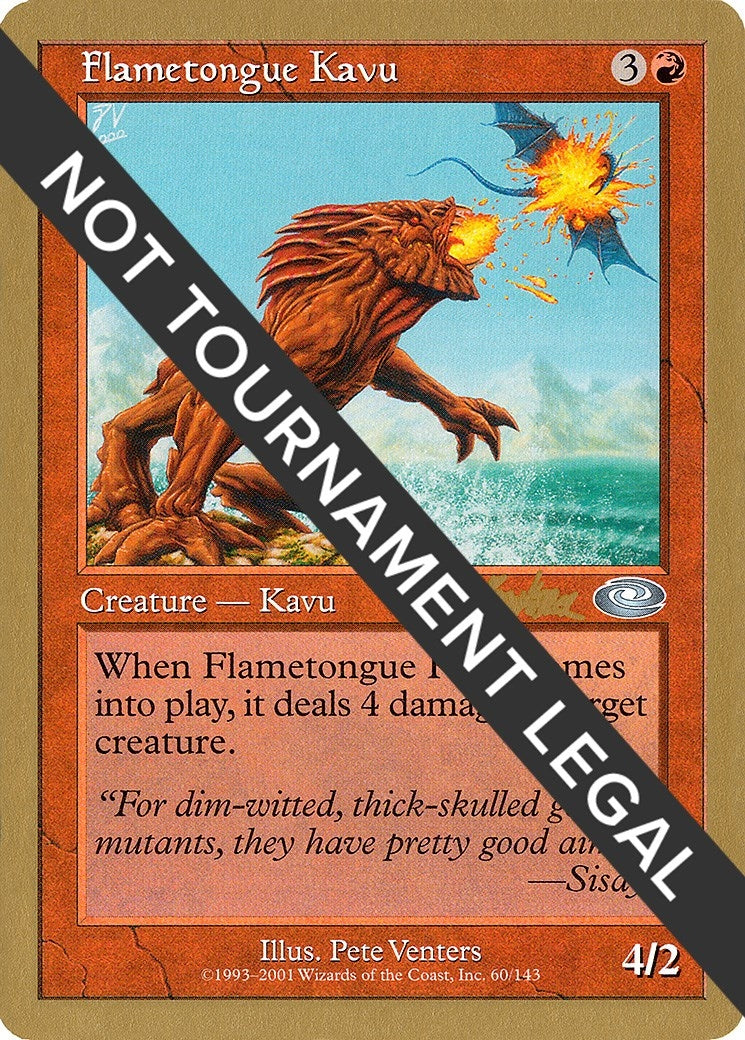 Image for Flametongue Kavu - 2002 Brian Kibler (PLS) [World Championship Decks] - Magic: The Gathering